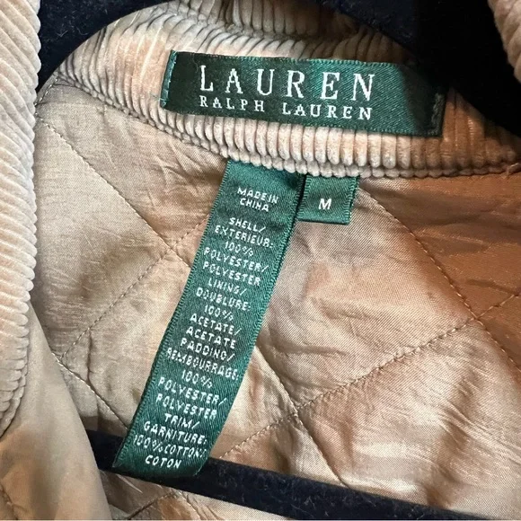 LAUREN RALPH LAUREN Tan Quilted Field Jacket, M - Picture 11 of 13